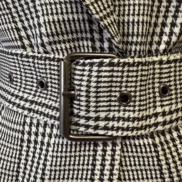 Choosy Black White Houndstooth Belted Jacket - Picture 3 of 15